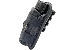 ALASER Torch Pouch, Torch Pouch for Belt, Tactical Belt Accessories,Hiking Accessories, Secure Flashlight Holder With Belt Clip,Tactical Torch Carry Case with 360 Degree Carabiner Reel Clip