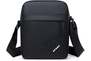 Aucuu Bolso de Hombro, Bolso Bandolera Para Hombre, Bolso de Mensajero Impermeable con Correa Ajustable y Múltiples Bolsillos, Bolso Cruzado para Trabajo, Compras, Escuela, Viajes, Uso Diario