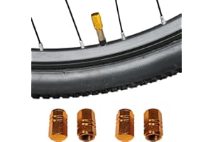 World Trade 4 PZ Tappo Valvola in Alluminio, Ruote Bici, Pneumatici Auto, Moto, Scooter, Camion, Rimorchi, Cappuccio Tappino Copripolvere Coprivalvola (Giallo)