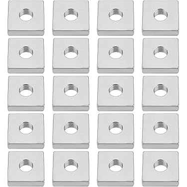 25 Dadi Quadrati 1/4-20 In Acciaio Inox 18-8 FAS Ricambio 25 Dadi Quadrati In Acciaio Inox 1/4-20 - Grado 18-8, Confezione Da 25 Pezzi, Marca FAS Dadi Quadrati FAS 1/4-20 - Foto 2