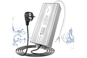 LIGHTINGWILL LED Trafo 12V 100W IP67, Outdoor Wasserdicht Transformator mit Stecker, LED Netzteil Treiber 230V auf DC 12 Volt Adapter, LED Driver Außen für LED-Streifen Lampen Strahler Lichtbänder