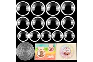 30 Stück Kreisstreuerkuppeln in 3 Größen mit 17 Stück/Set Kreise Metallschablonen für Kartenherstellung Abziehbare Kreis Klar Kunststoff für Shaker Kartenherstellung Papier Basteln Handarbeit