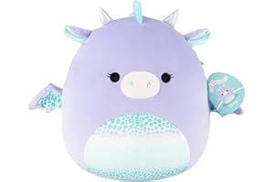 Squishmallows SQCR08593 - Drow der Drache 30 cm, offizielles Jazwares Plüsch, superweiches Kuscheltier
