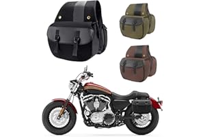 Nomad USA Quick-Easy Universal Fit Throw Over Motorcycle Canvas Biker Cargo Saddlebags (Green)