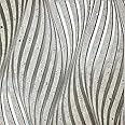 Cathpetic 3D Wave Stripes Glitter Wallpaper Silver Grey 9.5×0.53m,Embossed Wallpaper Roll for Living Room Bedroom Kitchen Front Room,Non Woven Fabric Wallpaper Luxury Modern Abstract