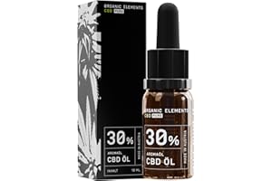 ‎ORGANIC ELEMENTS CBD-Öl 30% Pure Vollspektrum CBD Hanföl-Tropfen mit 3000 mg Cannabidiol in Hanfsamenöl – aus der Steiermark – 10 ml