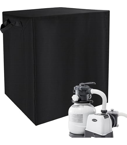 Pool-Wärmepumpenabdeckung – Robuste 600D Schutzhülle Mit Rolltür, 61x28x28 Cm, Wasserdicht & Atmungsaktiv.