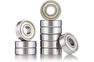 ZhenSFlourish 10 Pezzi Cuscinetti a Sfera, 608zz, Cuscinetti, Cuscinetti a Sfera 8x22x7, Skateboard Cuscinetti, Cuscinetto a Sfera, Liner Cuscinetto, Foro 8 mm Cuscinetti Skate, Skates