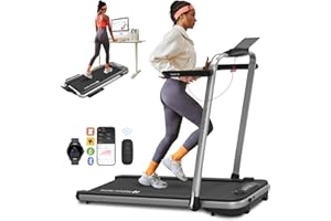 Mobvoi Home Treadmill SE 3 in 1 Foldable Treadmill for Home Walking Pad 2.5 HP Compact Portable folding Under Desk Running Machine with Remote Control LED Display for Home Office 12 km/h