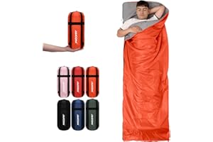 JAICOM Saco de Dormir Ultraligero - Saco Dormir para Niños Adultos en 3 Estaciones, con Bolsa Comprimida, Fácil de Llevar, Adecuado para Camping, Senderismo, Interior y Exterior