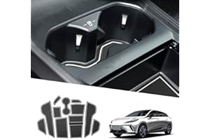 Ruiya Compatible with MG 4 EV MG4 Electric 2022 2023 2024 Car Rubber Mats, Car Mats Door Slot Mat Car Armrest Drink Holder Mat Centre Console Non-Slip Mats Interior Rubber Mats MG 4 Accessories