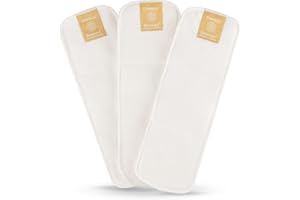 Charlie Banana Wiederverwendbare Hanf Einlagen, Größe 1, Medium/Large, 3-teilig