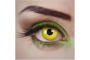 aricona lentes de contacto de colores - lentillas diarias – Yellow Fear - lentes de contacto amarillos para Halloween y fiestas de disfraces