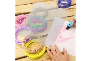 ULTECHNOVO Tablero De Copia De Impresión 3D Pluma Suministros De Artesanía 3D Estera Plantilla Transparente De Plástico Plantilla Transparente Para 3D 10 piezas