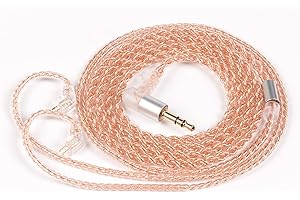 Yinyoo 2-poliges TFZ Kopfhörer-Upgrade-Kabel, 0,1 Zoll (3,5 mm) Stecker, KBEAR KBX4860 reines Kupfer, 4-adrig, Kopfhörer-Ersatzkabel, KS1/KS2/LARK/Rotkehlchen/Kaffeebohne, etc. (TFZ/3,5 mm Stecker)