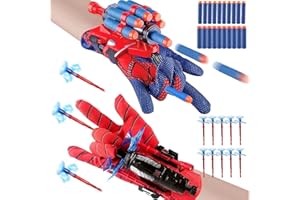 SUPMEHERO Spider Web Shooter for Kids -2 Packs Upgraded Web Shooters Set for age 3-14 Kids Superhero Toys with Spider Gloves Launcher Wrist Toys for Boy Girls Birthday Gifts (Style 5)