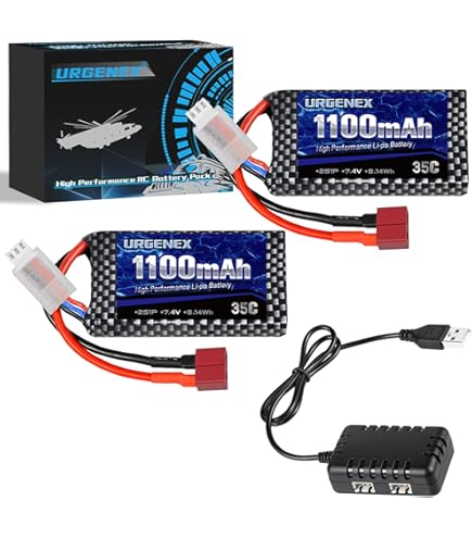 Batería De Litio De 7.4v 600mah Con El Cable De Carga Del Us | Envío Gratis