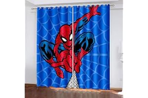 LKFFHAVD Spider-Man - Tende oscuranti, motivo Avengers Spide Man, set da 2 pezzi, con occhielli con stampa 3D, per camera da letto e cameretta dei bambini (6, 100 x 140 cm (larghezza x altezza)