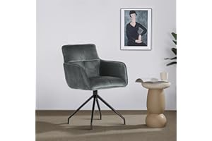 ‎HIPIHOM HIPIHOM Esszimmerstühle, Kunstleder Moderne Esszimmerstühle für Küche Wohnzimmer Restaurant Büro (Grau)