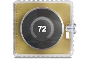 BISupply AC Thermostat Lock Box with Key - Air Condition Control Wall Guard 5.1x4.8x2.8in Thermostat Cover with Lock