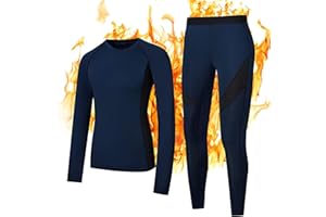 BAYGE Damen Thermounterwäsche Set Lang Innenfleece Atmungsaktiv Antibakterielle Flexibel Skiunterwäsche Funktionsunterwäsche Warme Unterwäsche für zu Hause und Sport im Herbst Winter