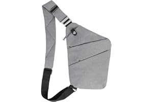 Zercart Anti Theft Sash Sling Crossbody Bag - Flex Chest Bag for Men & Women - Lightweight Satchel for Daily Use, Hiking, Fishing, Camping, Biking