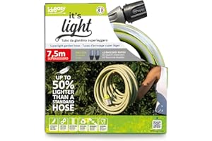 IDROEASY Armadillo 1/2 Superlight 7,5 metri, Tubo Super Leggero da Giardino Anti Nodo e Anti Torsione Canna Acqua Irrigazione