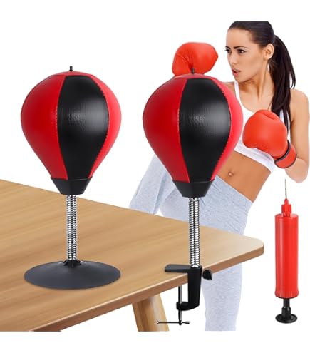 Stress Buster, Punchingball Tisch,Boxbirne Schreibtisch, Sacco da boxe da scrivania, Con Ventosa Sulla Scrivania, Palla Antistress, Regalo Divertente Per Capo o Collega