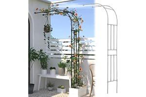 LIYI929GP Medio ArcoDe Rosa, Enrejado De Jardín Metal ArcoPara Enredaderas Semiarco, ArcoDe Jardín Resistente ArcoDe Boda Soporte De Enrejado para Plantas Trepadoras, Varilla De Tornillo