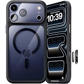 Minesk iPhone 17 Pro i&ccedil;in &Ouml;zel Geliştirilmiş Kamera &Ccedil;er&ccedil;evesini de Koruyan, Arkası Şeffaf Polikarbonat Kenarları Silikon Mags