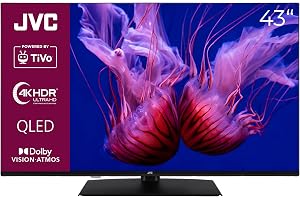 JVC QLED LT-43VUQ3455 Smart TV 43 tum drivs av TiVo (4K UHD, HDR Dolby Vision, Dolby Atmos, trippel tuner, 6 månader HD+ ingå