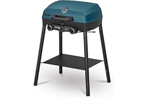 Enders Camping Gasgrill Explorer II Pro, Grill-Thermometer, Grillen-, Kochen-, Backen Funktion, 2 Brenner Edelstahl, kleiner Balkon-Picknick-Grill, Aluguss-Grillwanne #2108