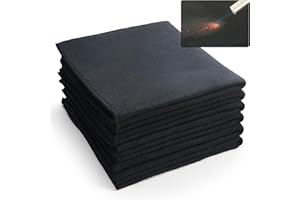 VEVOR Carbon Felt Welding Blanket 6 Pack, 21" x 20" Flame Retardant Welding Blankets, Up to 1800°F Heat Resistant Blanket Set, Cuttable Carbon Fiber Fire Retardant Insulation Welding Mat Pad
