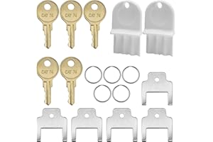 AYWFEY Set di chiavi dispenser per asciugamani di carta igienica, 12 chiavi universali per dispenser di asciugamani di carta, Cat 74 chiavi, 770301 chiave compatibile con waffle, Janitor Bobrick Cat