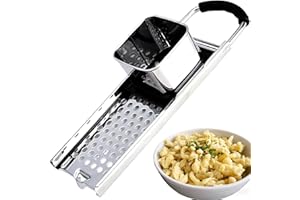 WDEC Stainless Steel Spaetzle Maker, Kitchen Pasta Cooking Tools, with Safety Pusher Dough Scraper Manual Pasta Cooking Tools, with Comfort Grip Handle, 32.5 x 11 x 6.5cm