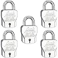 Link® Atoot Extra 60mm Padlocks 5Pcs Set | 200000 Key Combinations | 304 Stainless Steel Body | Hardened Shackle | Made in India | 3 Silver Keys with Keychain | 3Keys for Each Padlock