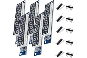 AZDelivery 5 x MAX7219 LED Modulo TM1637 8 Bit 7-Segment Display LED compatibile con Arduino e Raspberry Pi incluso un E-Book!