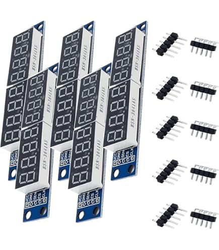 AZDelivery 3x Module Affichage TM1637 6 Chiffres 7 Segments LED 0.56" - Rouge Vert Bleu Jaune Blanc