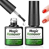 2 Pezzi*10ml Magic Gel Nail Polish Remover, Remover Semipermanente Unghie, Rimuovi Semipermanente Unghie,Rimuovere in 3-5 min