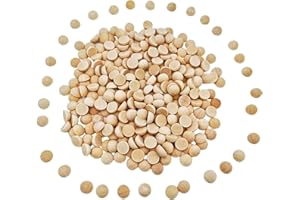 ANKTILY 300 piezas de medias esferas de madera de 10 mm, naturales y sin tratar, para manualidades y proyectos DIY