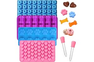 DAFENCAR Tapis de Cuisson en Silicone pour Friandises pour Chien,Antiadhésif, Sans Danger pour Les Aliments, Résistant à la Chaleur, Moule de Cuisson pour Muffins, Cupcakes, Bonbons, Bricolage