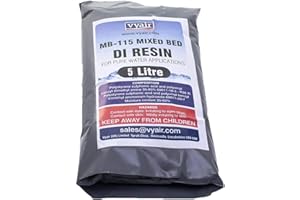 Vyair letto misto MB-115 osmosi inversa scambio ionico vergine colore cambiamento DI resina deionizzante per acquatici/pulizia finestre/unità RO (5 litro)