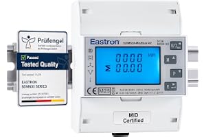 SDM630 Modbus trefas, elektrisk energimätare, 100 Amp, kWh, Din Rail, effektmätare, pulsmätare, Modbus RS485 RTU Digital bakg