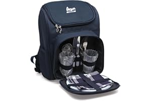 Atosa Mochila Nevera Kit Picnic excursión Azul Marino