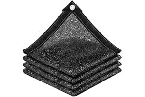 vensovo 50% Sunblock Shade Cloth Net Black Resistant - 2.4x3.6M Garden Shade Mesh Tarp for Plant Cover, Greenhouse, Chicken Coop, Tomatoes, Plants
