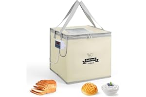 Molgayol Cestino Lievitazione per Pane Pizza, Controllo della Temperatura Pieghevole Kit di Correzione per Lievito Madre per Pane Fatto Yogurt Natto a Casa