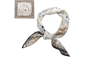 ZhaoCo Kwadratowe szaliki 100% jedwab morwowy, 66 x 66 cm / 26 x 26 cali mały modny miękki szalik na szyję prezenty dla kobiet