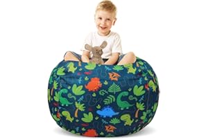 ‎DECALSWEET decalsweet Dinosaurier Sitzsack für Kinder Spielzeug Lagerung Groß für Kinderzimmer Aufbewahrung Nur Tasche, Kein Füller