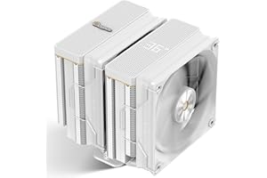 OCYPUS Iota A62 WH CPU-Kühler,CPU-Luftkühler mit neuer Digitalanzeige,6 Kupfer-Heatpipes,120MM FDB-Lüfter,CPU-Kühlungslüfter für AMD AM4/AM5,Intel LGA 115X/1200/1700/1851