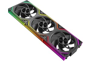 Jungle Leopard Interstellar-V2RS Daisy Chain RGB PC Lüfter 120MM 3er Pack,1850RPM/68CFM/2.4mmH2O,5V3PIN ARGB und 12V4PIN PWM Lüfter (Schwarz Reverse Blade)